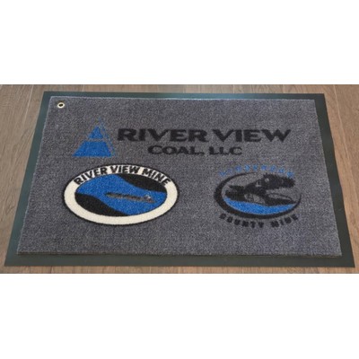 Brand Champion Personalized Logo Rug and Welcome Floor Mat - 18" X 27"